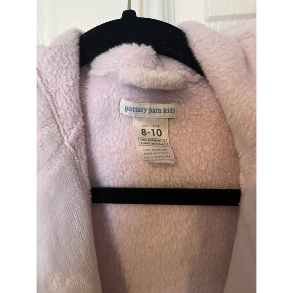 Pottery Barn Kids Plush Pink Robe Size 8-10 - Picture 2 of 4